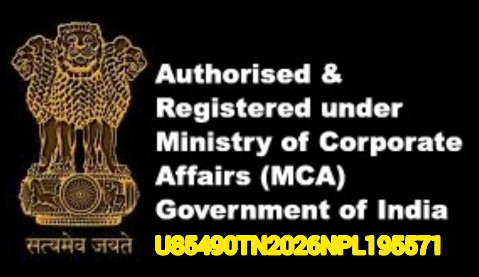 Authorised and registered under the Ministry of Corporate Affairs, Government of India